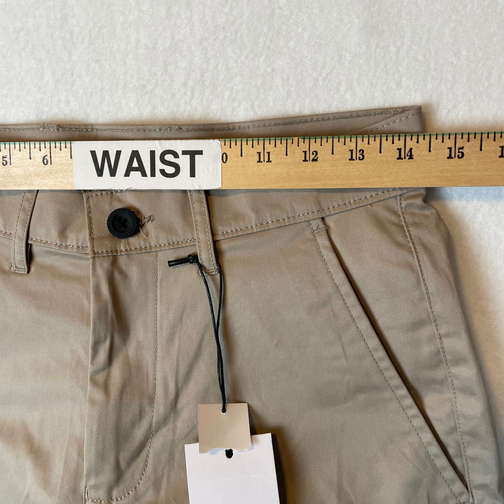 Kenneth‎ Cole New York Men Tan Chino Shorts Flat Front Size 28 - Picture 5 of 6